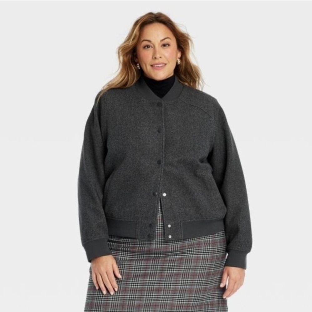 Ava & Viv Women's Bomber Jacket - Ava & Viv Black